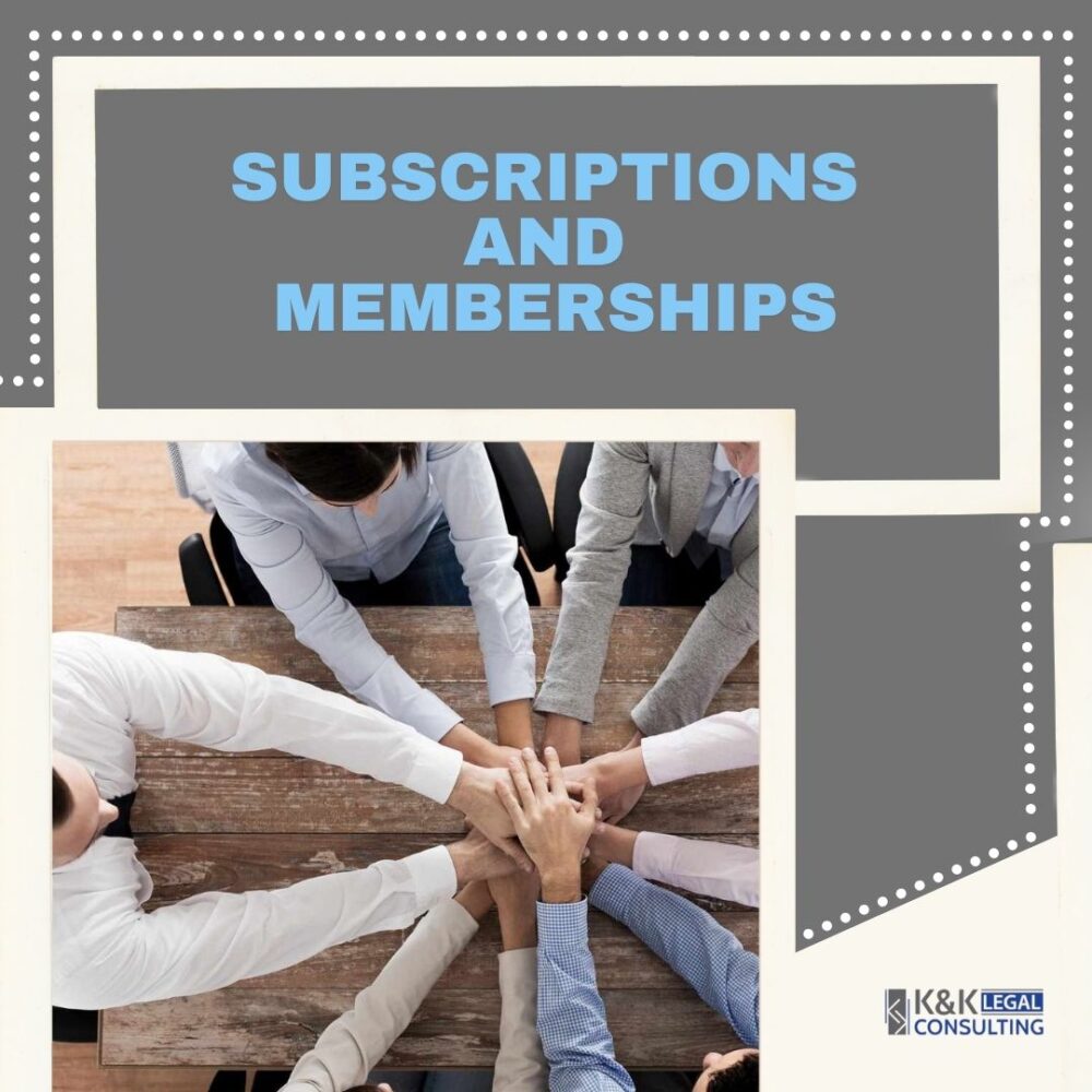Subscriptions or Memberships