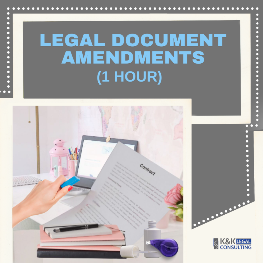 legal document or contract amendments