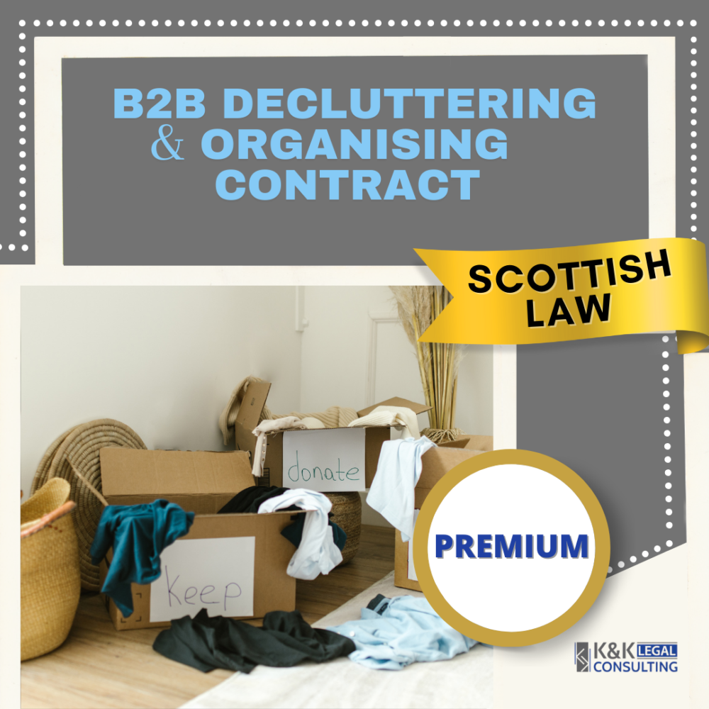 Decluttering & Organising Contract B2B Scottish Law