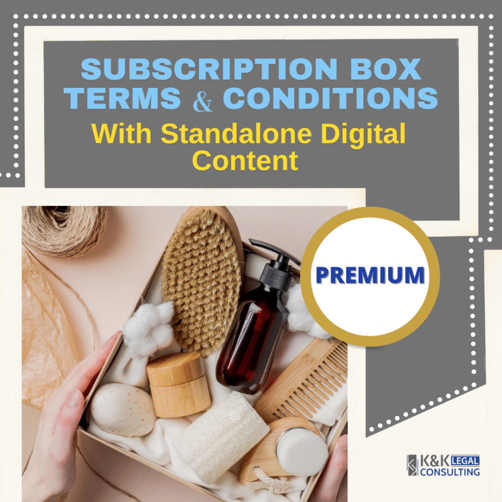 subscription box and digital content terms