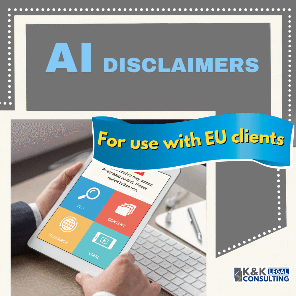 Artificial Intelligence, AI Disclaimers EU